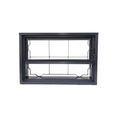 Janela Basculante Em Aço Com Grade Quadriculada 60x40 R120 Tradição