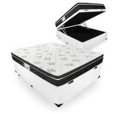 Cama Box Baú Viúva + Colchão De Molas - Ortobom - Physical Nanolastic - 128x188x65cm