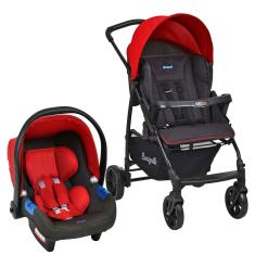 Carrinho de Bebê Travel System Burigotto Ecco + Touring Evolution Se Red