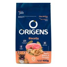 Biscoito Origens Peru, Aveia e Cereais para Cães Adultos Porte Mini e Pequeno - 400 g