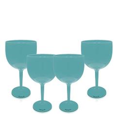 Kit 4 Taças Gin Azul Tiffany Acrílico