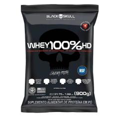 Suplemento Whey 100% HD Concentrado Refil Black Skull 900g-Unissex