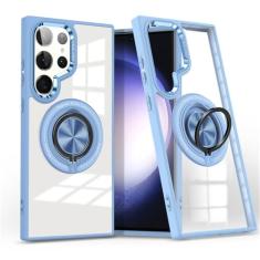 Para samsung galaxy s24 s23 plus ultra fe suporte anel armadura caso magnético claro, yfl, para galaxy s23