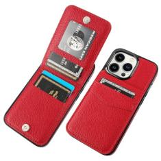 KIHUWEY Capa carteira compatível com iPhone 13 Pro com suporte para cartão de crédito, fecho magnético de couro premium com suporte, capa protetora resistente para iPhone 13 Pro de 6,1 polegadas