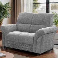 Sofá 2 Lugares Cama inBox Mourato com 140cm de Largura e Revestido em Bouclé