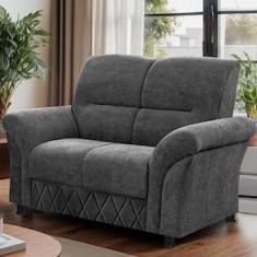 Sofá 2 Lugares Cama inBox Mourato com 140cm de Largura e Revestido em Bouclé