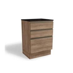 Balcão Cozinha p/Cooktop Maxxi G743 top 3 Gavetas c/Tampo 60cm Nogal/P