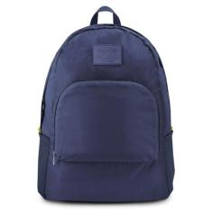 Mochila Dobrável para Viagem Estampa Lisa Jacki Design Azul