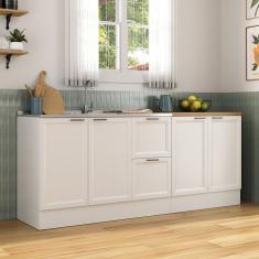 Cozinha Compacta 2 Peças 2 Balcões Soho Cabecasa Madeiramadeira Branco