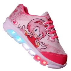 Tênis De Led Infantil Menina Feminino Amy Luzinha-Feminino