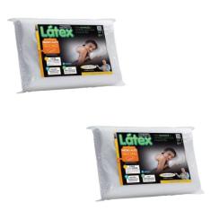 Kit com 2 Travesseiros Modelo Cervical em Látex - MarcByan