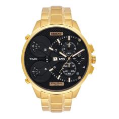 Relogio Orient Masculino MGSST003 P2KX Cronógrafo XL Dourado Mostrador Preto