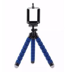 Mini tripe flexivel azul para celular e camera