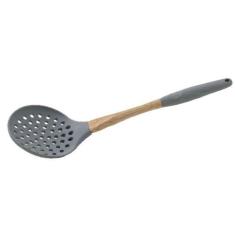 Escumadeira em Silicone e Madeira 33.5 cm - Mimo Style - SN19019