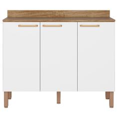 Balcão Triplo Bartira Veneza com 3 Portas e 1 Prateleira - 108,4cm de largura