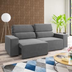 Sofá Retrátil e Reclinável 3 Lugares 200cm Lion Viero Estofados Frizz