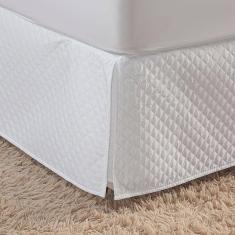 Saia Para Cama Box Solteiro Pratic Matelada 1 Peça - Branco