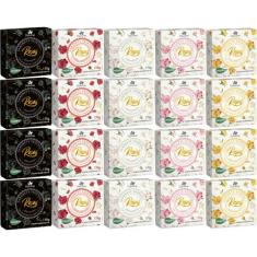 20UN Sabonetes Vegetal Aroma das Rosas 170g Davene
