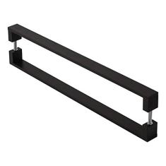 Puxador De Porta Pivotante Alumínio Inoxidável Preto 70cm