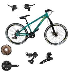 Bicicleta Aro 26 Vikingx Tuff 30 24V Cambio Shimano Traseiro Dianteiro