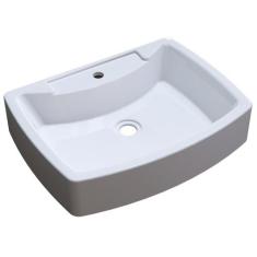 Cuba Pia De Apoio Para Banheiro Retangular Aria RT50 Branco C08 - Mpoz