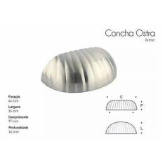 Puxador concha ostra 64mm níquel escovado - Gruppa