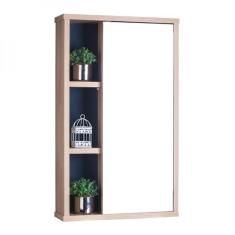 Armário para Banheiro com Espelho Milano Carvalho e Marinho