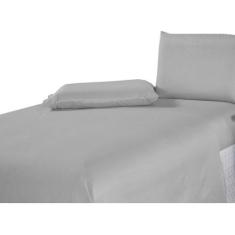 Lençol Microfibra 140 Fios - Cinza - King/Super King - 4pçs - Shopping