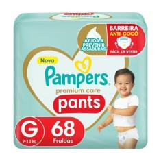 Fralda Pampers Premium Care Pants Top Tamanho G 68 unidades, G, 68