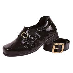 Sapato Social Infantil Menino Verniz com Cinto Preto
