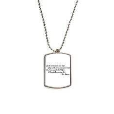 DIYthinker Colar com pingente de corrente de aço inoxidável com citações Give You Balance Life Care and Tact Give You Balance Life