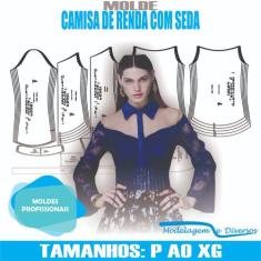 Molde Camisa Feminina,  Modelagem&Diversos, P-Xg, Correios
