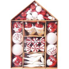 6 peças de 3,5 polegadas em forma de doces enfeites de Natal sortidos de plástico inquebrável de Natal pendurado decoração caixa conjunto feriado decoração de festa de casamento /627 (Size : Candy)