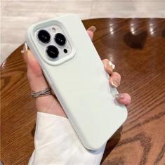 Capa de silicone líquido para iphone 15 14 13 12 11 pro max capa traseira macia para 14 15 plus casos bonitos acessórios, branco, para iphone 13 pro