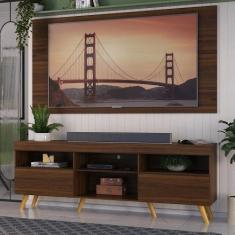 Rack c/ Painel p/ TV até 65" e Pés Retrô Flórida Multimóveis Duna/Natu