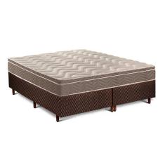 Cama Box Queen: Colchão Anatômico Paropas D33/EP Confort Ultra Firme + Base CRC Fantasy Brown(158x198)