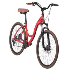 Bicicleta 29 Blitz Comodo Urbana Full Shimano 21v , Vermelho, 18