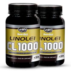 Kit 2 Linolei Cl 1000 Óleo de Cártamo Unilife 120 Cápsulas