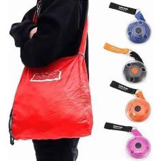 Bolsa Sacola Eco De Compra Retrátil Dobrável Rolo