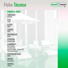 Banqueta Vigor Alta Em Alumínio E Fibra Sintética Tabaco/cinza