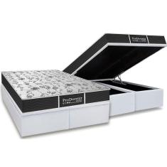 Cama Box Baú Queen: Colchão Molas Probel Prolastic Prodormir Sleep + Base Crc Courano White(158X198)