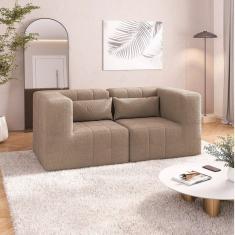 Sofá Modular 02 Módulos De Canto Easybox Cabecasa Madeiramadeira Taupe