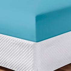 Lençol de Baixo com Elástico Casal Padrão Avulso 180 Fios Percal Toque