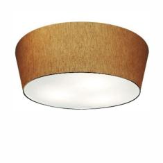 Plafon Cone Md-3004 Cúpula Em Tecido 15/50x40cm Palha - Bivolt