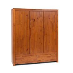 Guarda Roupa Casal 3 Portas 2 Gavetas Madma Artemobili Garapa