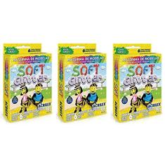 Massa Para Modelar Soft Glitter Acrilex 3 Unidades de 90g