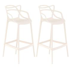 Kit 2 banquetas altas bancada cozinha Masters Allegra