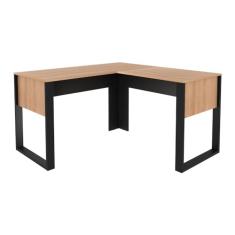 Mesa de Canto para Escritório 136cm Multimóveis Cr25263 Amêndoa/preto