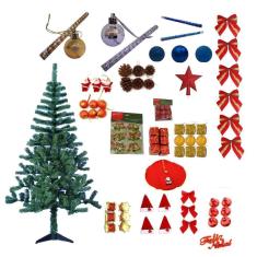 Árvore De Natal Verde 1,80M 320 Galhos 118 Itens Decorada