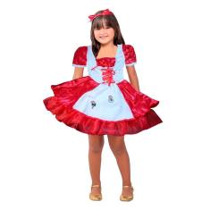 Vestido Mamãe Noela Infantil Fantasia Mamãe Noel Traje Noelete Ajudante do Papai Noel Cosplay Criança Festa Natal